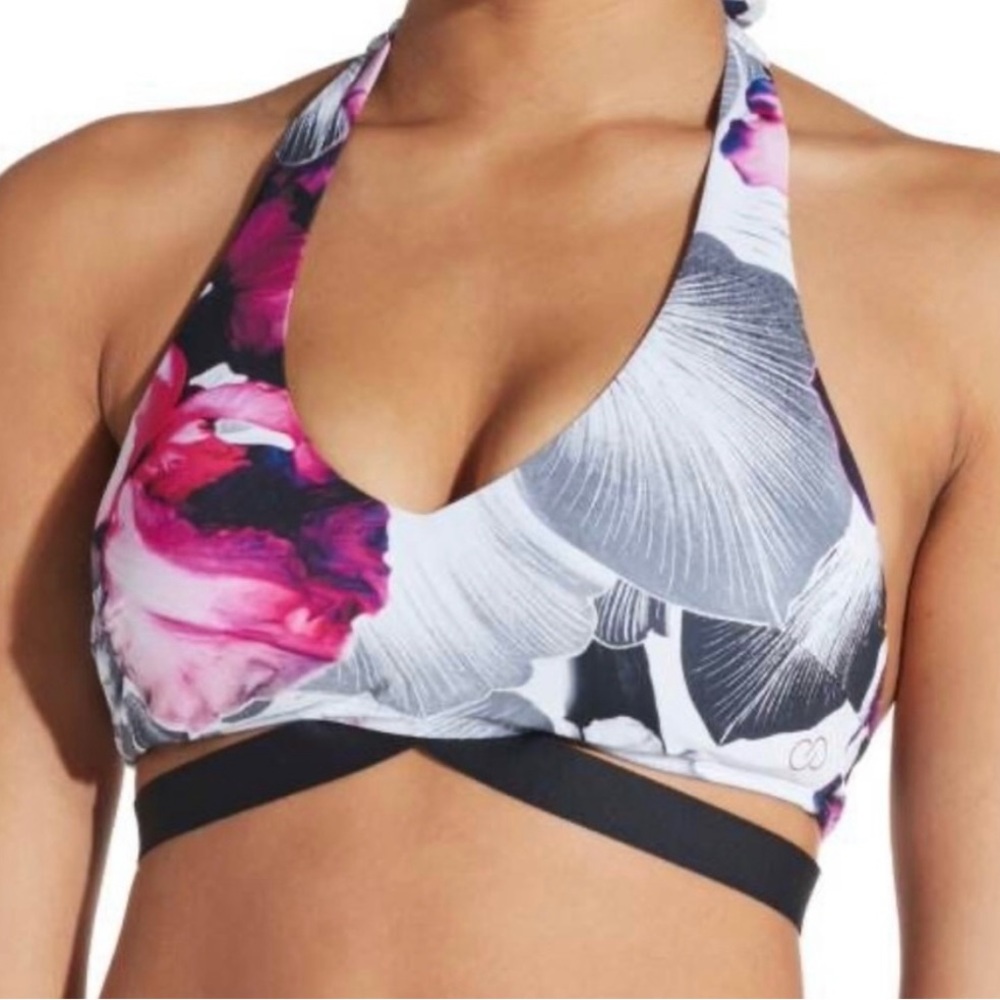 Bikini top, pink & black